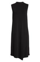 Women's Eileen Fisher Sleeveless Mock Neck Dress, Size - Black