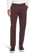 Men's Bonobos Tailored Fit Washed Stretch Cotton Chinos X 34 - Burgundy