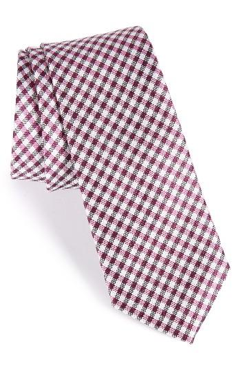Men's Nordstrom Men's Shop Check Silk Skinny Tie