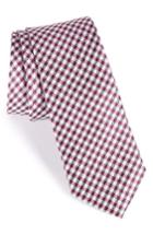 Men's Nordstrom Men's Shop Check Silk Skinny Tie