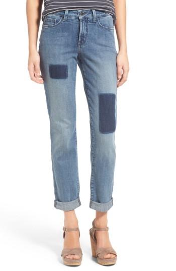 Women's Nydj 'sylvia' Patch Detail Stretch Relaxed Boyfriend Jeans