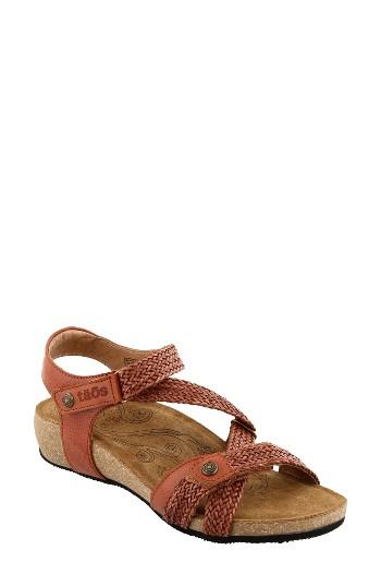 Women's Taos 'trulie' Wedge Sandal Eu - Red