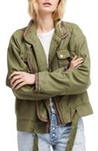 Women's Free People Flight Line Bomber Jacket - Green