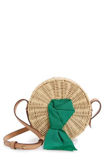 Pamela Munson Paige Woven Rattan Crossbody Bag -