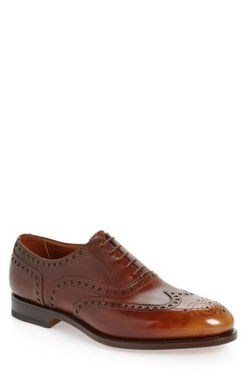 Men's Santoni Fatte-a-mano Wingtip D - Brown