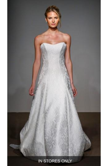 Women's Anna Maier Couture Jennifer Tulip Jacquard Strapless, Size In Store Only - Ivory
