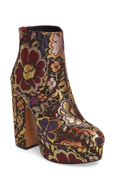Women's Shellys London Chanah Embroidered Platform Bootie