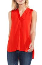 Women's Vince Camuto Sleeveless V-neck Rumple Blouse, Size - Red