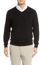 Men's Cutter & Buck Lakemont V-neck Sweater, Size - Black