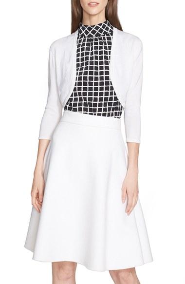 Women's Oscar De La Renta Cashmere & Silk Bolero - Ivory