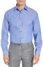 Men's Nordstrom Men's Shop Tech-smart Traditional Fit Stretch Pinpoint Dress Shirt - 32/33 - Blue