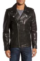 Men's Lamarque Leather Biker Jacket, Size - Black