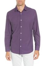 Men's Mizzen+main Damon Trim Fit Print Performance Sport Shirt - Purple