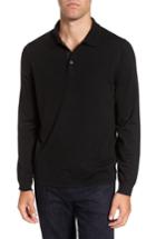 Men's Nordstrom Men's Shop Merino Wool Polo Sweater - Black