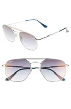 Men's Ray-ban Navigator 54mm Double Bridge Sunglasses - Transparent Blue