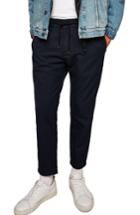 Men's Topman Skinny Fit Crop Stripe Trousers X 32 - Blue