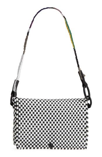 Truss Embellished Baguette Clutch - White