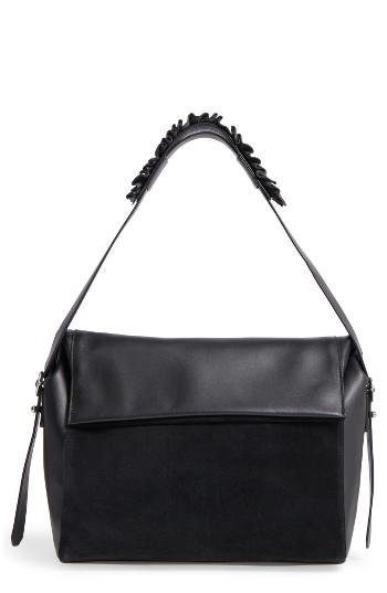 Allsaints Maya Calfskin Shoulder Bag - Black