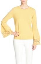 Women's Catherine Catherine Malandrino Deco Bell Sleeve Sweater - Yellow