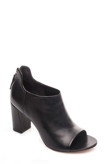 Women's Bernardo Heather Peep Toe Bootie M - Black
