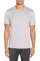 Men's Nike Dry Tailwind Short Sleeve Running T-shirt - Grey