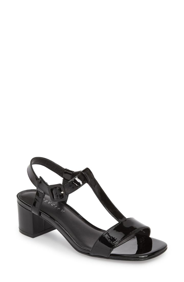 Women's Grey City T-strap Sandal