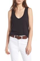 Women's Treasure & Bond U-neck Tank, Size - Black
