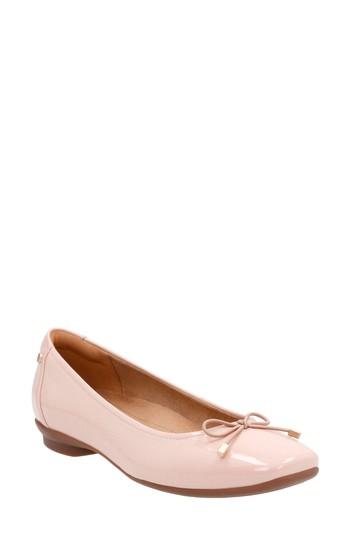 Women's Clarks 'candra Light' Flat .5 Ww - Pink