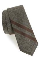 Men's Calibrate Double Bar Panel Tie, Size - Beige
