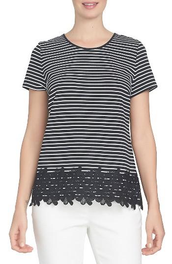 Women's Cece Lace Hem Tee