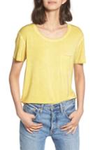Women's Good Luck Gem Washed Stretch Modal Tee - Yellow