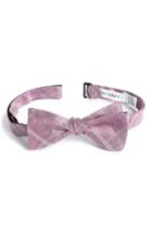 Men's Calibrate Silves Stone Plaid Bow Tie, Size - Pink