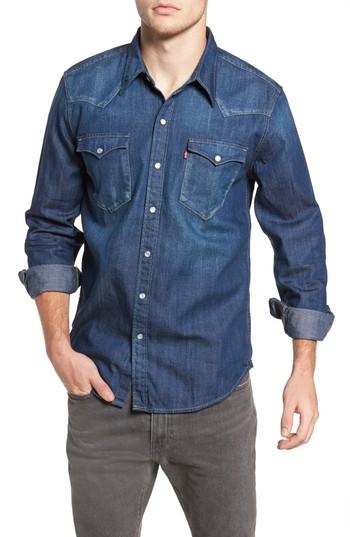 Men's Levi's 'barstow' Denim Western Shirt