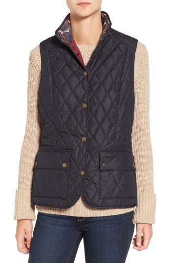Women's Barbour 'saddleworth' Quilted Vest Us / 12 Uk - Blue