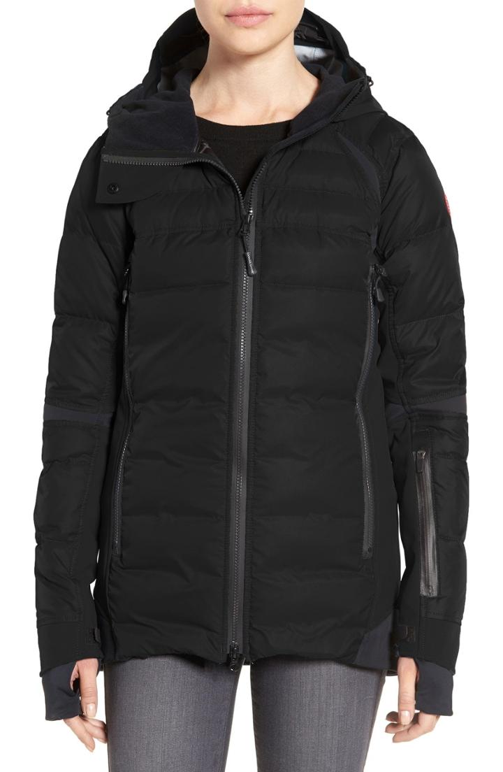 Women's Canada Goose Hybridge Sutton Waterproof Down Jacket (2-4) - Black