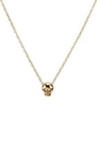 Women's Kris Nations Tiny Skull Charm Necklace