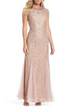 Women's Carmen Marc Valvo Infusion Ruched Sequin Tulle Cocktail Dress
