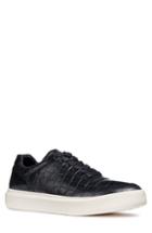 Men's Geox Deiven 8 Croc Textured Low Top Sneaker Us / 40eu - Black