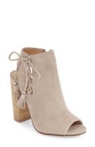 Women's Kristin Cavallari 'legend' Peep Toe Zip Bootie .5 M - Grey