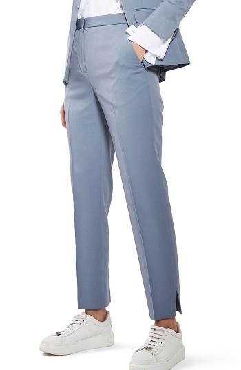 Women's Topshop Tailored Cigarette Trousers Us (fits Like 0) - Blue