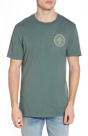Men's Obey Dissent Standards T-shirt - Green