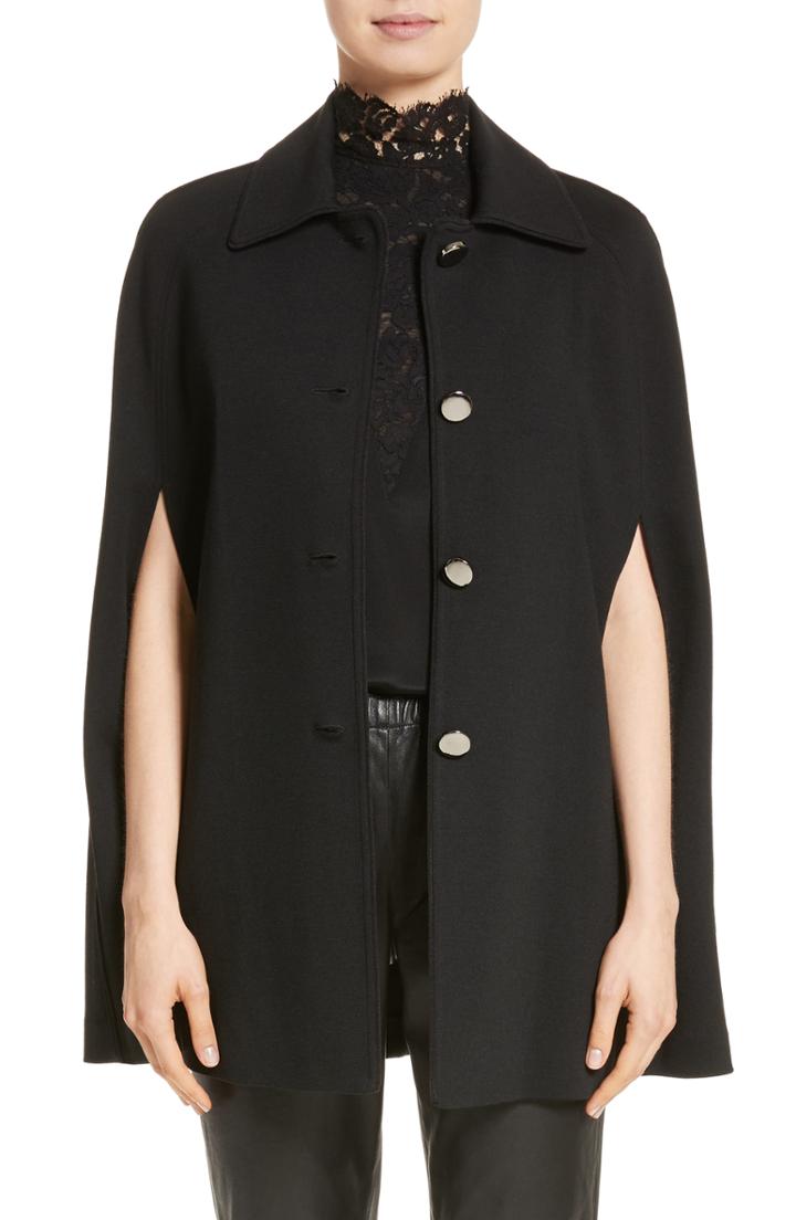 Women's Saint Laurent Leather Trim Classic Teddy Jacket Us / 40 Fr - Green