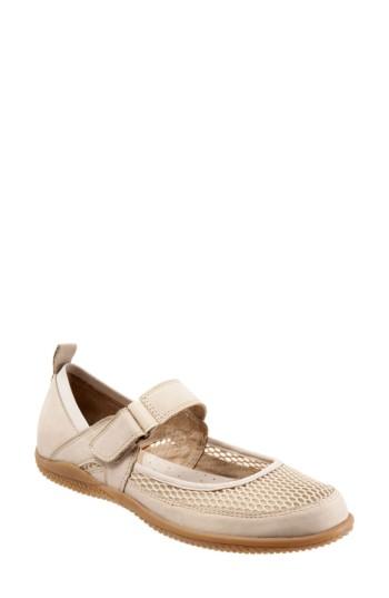 Women's Softwalk 'haddley' Mary Jane Flat W - Beige