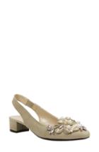 Women's J. Renee Delroy Embellished Slingback Pump .5 D - Beige