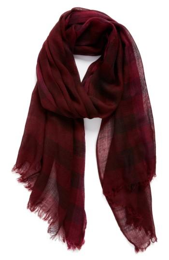 Women's Eileen Fisher Plaid Wool Scarf