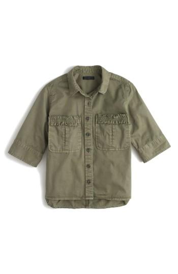 Women's J.crew Boy Meets Girl Utility Shirt - Grey
