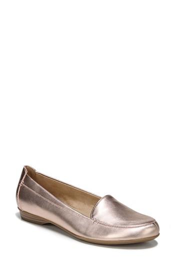Women's Naturalizer 'saban' Leather Loafer .5 M - Metallic