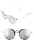 Women's Miu Miu 49mm Cat Eye Sunglasses - Silver