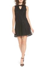 Women's As You Wish Keyhole Lace Dress - Black