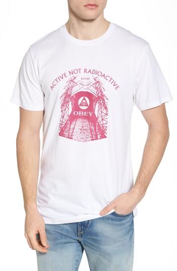 Men's Obey Radioactive Graphic T-shirt - White